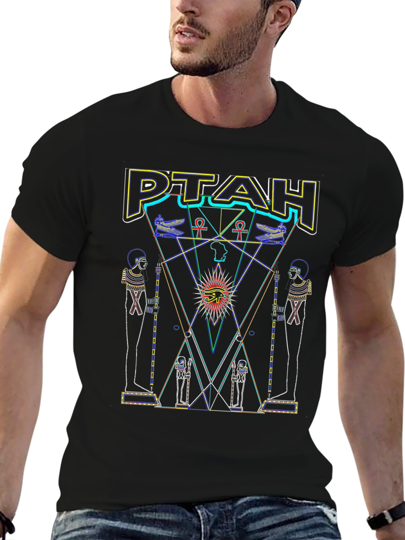 PTAH Graphic T-Shirt - Egyptian Design