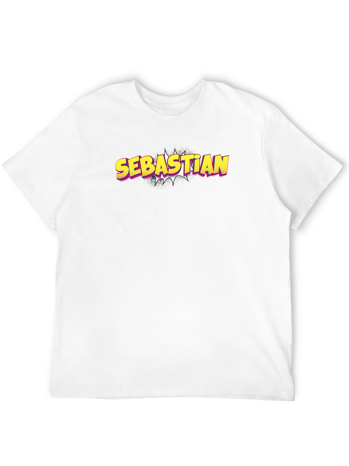 Sebastian Comic Style Black T-Shirt