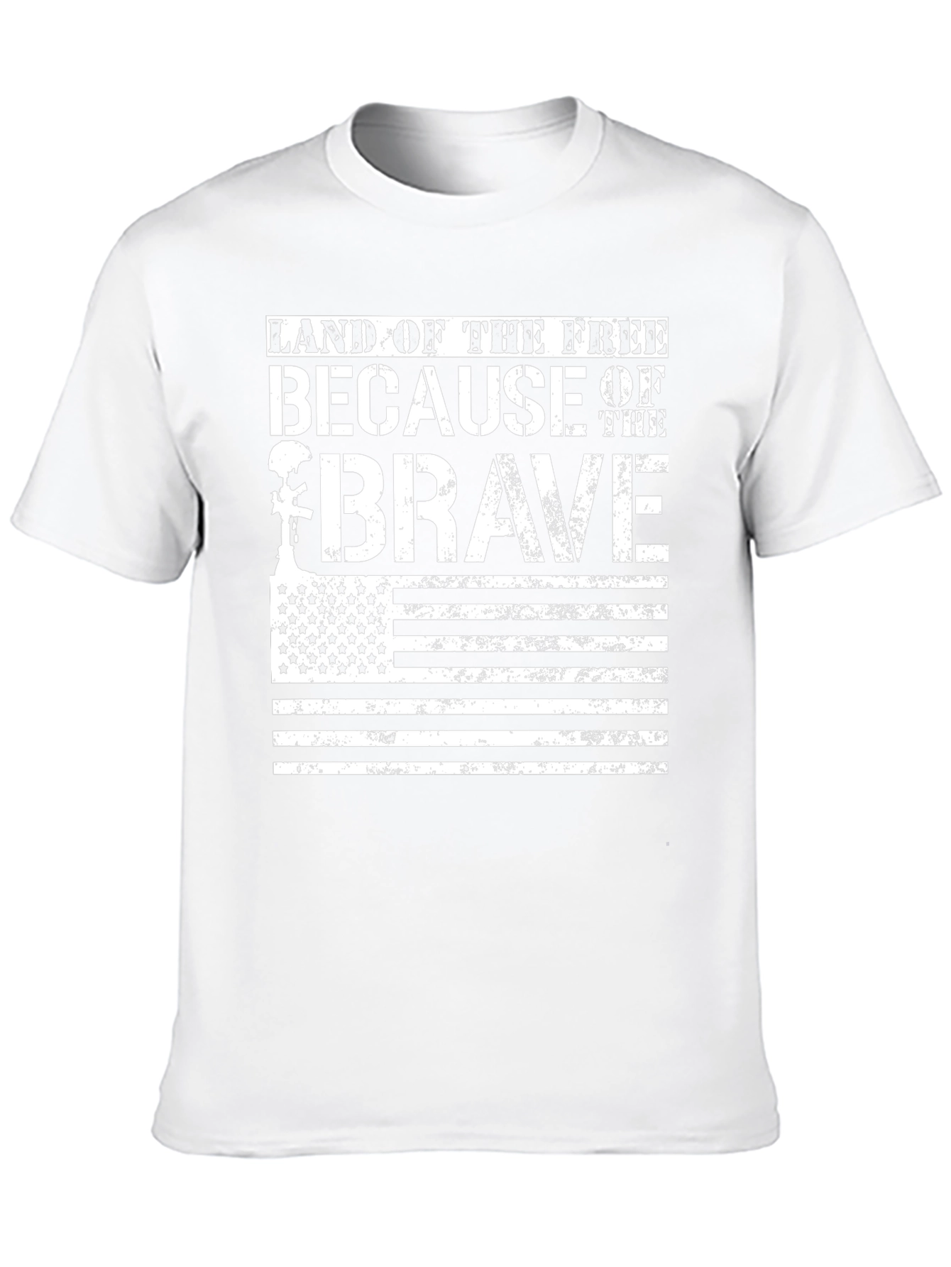 Land of the Free Brave T-Shirt USA Flag