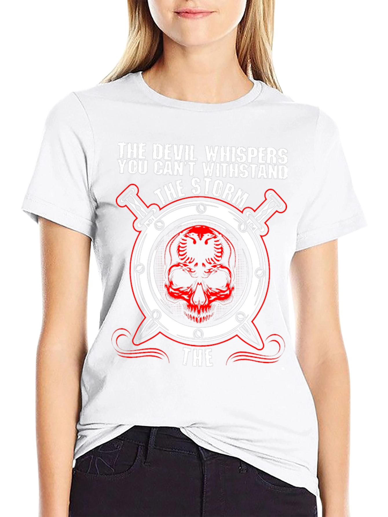 Devil Whispers the Storm Graphic T-Shirt