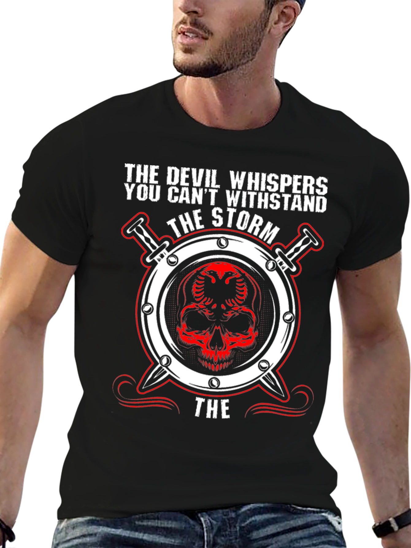 Devil Whispers the Storm Graphic T-Shirt