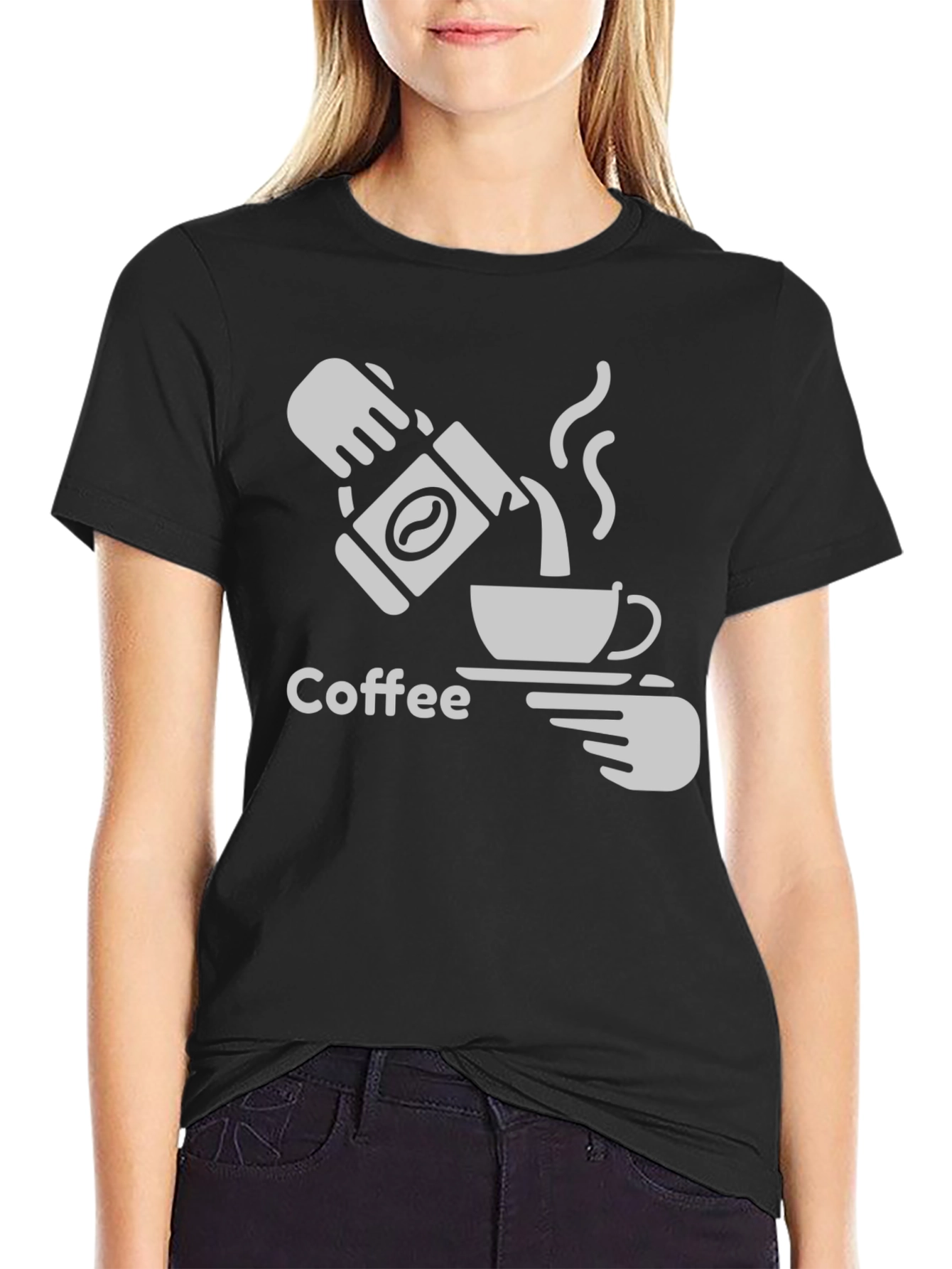 Coffee Graphic Tee - Black Casual T-Shirt