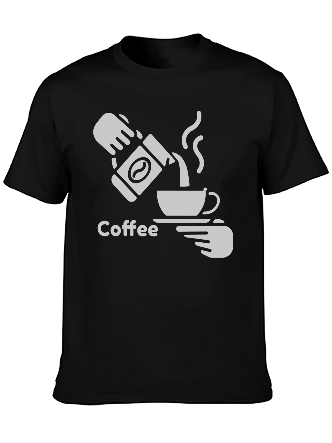 Coffee Graphic Tee - Black Casual T-Shirt