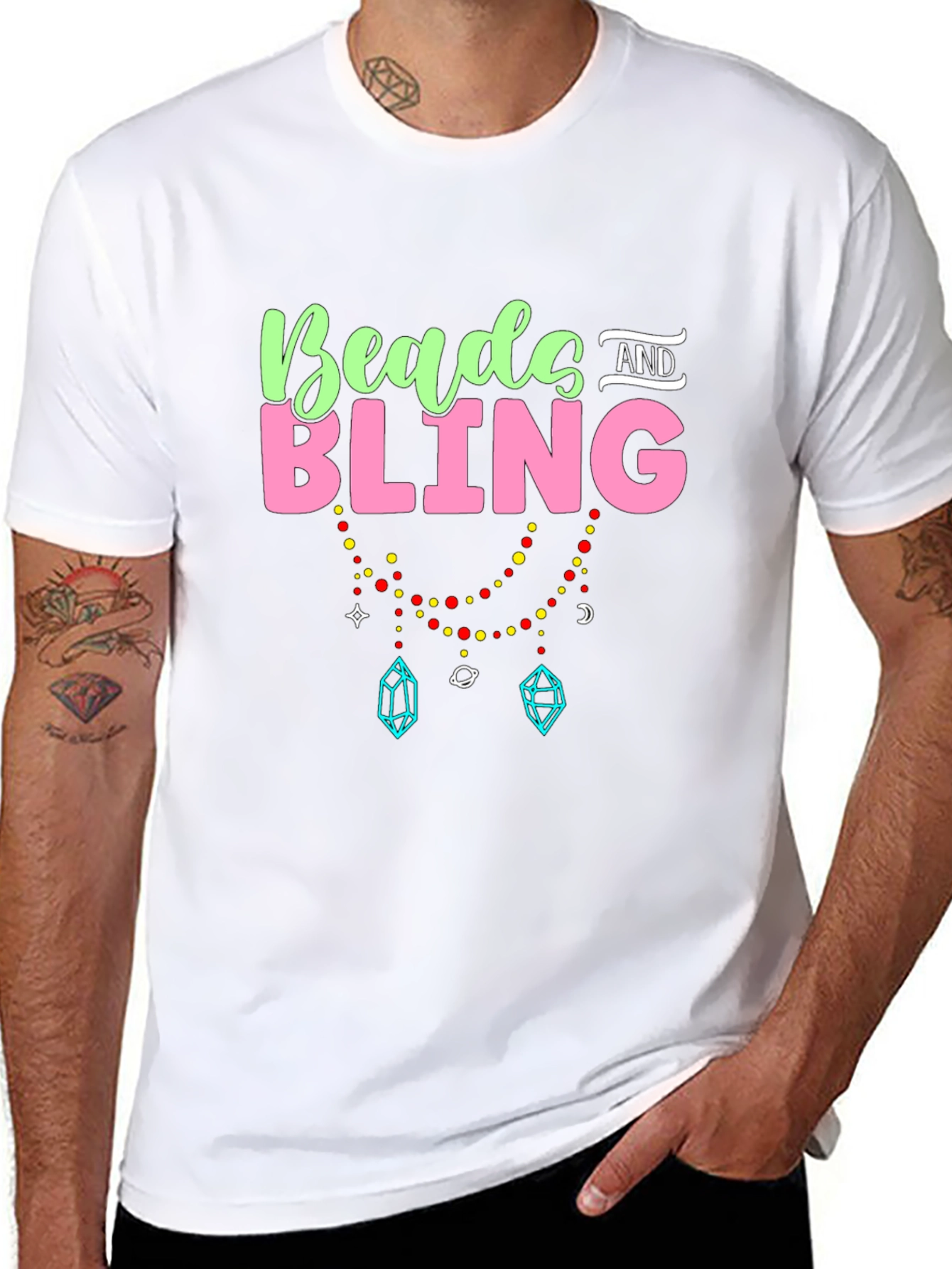 Beads and Bling Black T-Shirt