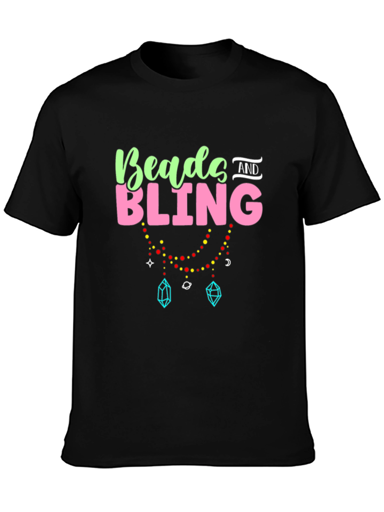 Beads and Bling Black T-Shirt