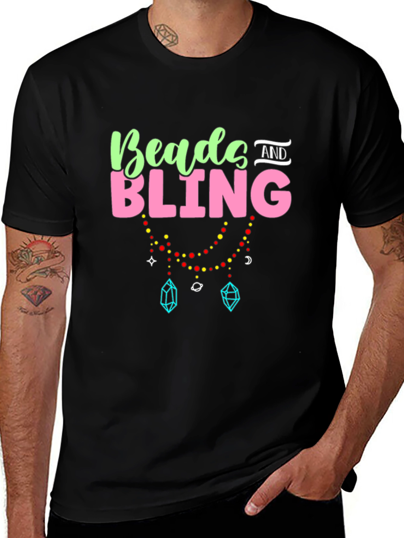 Beads and Bling Black T-Shirt