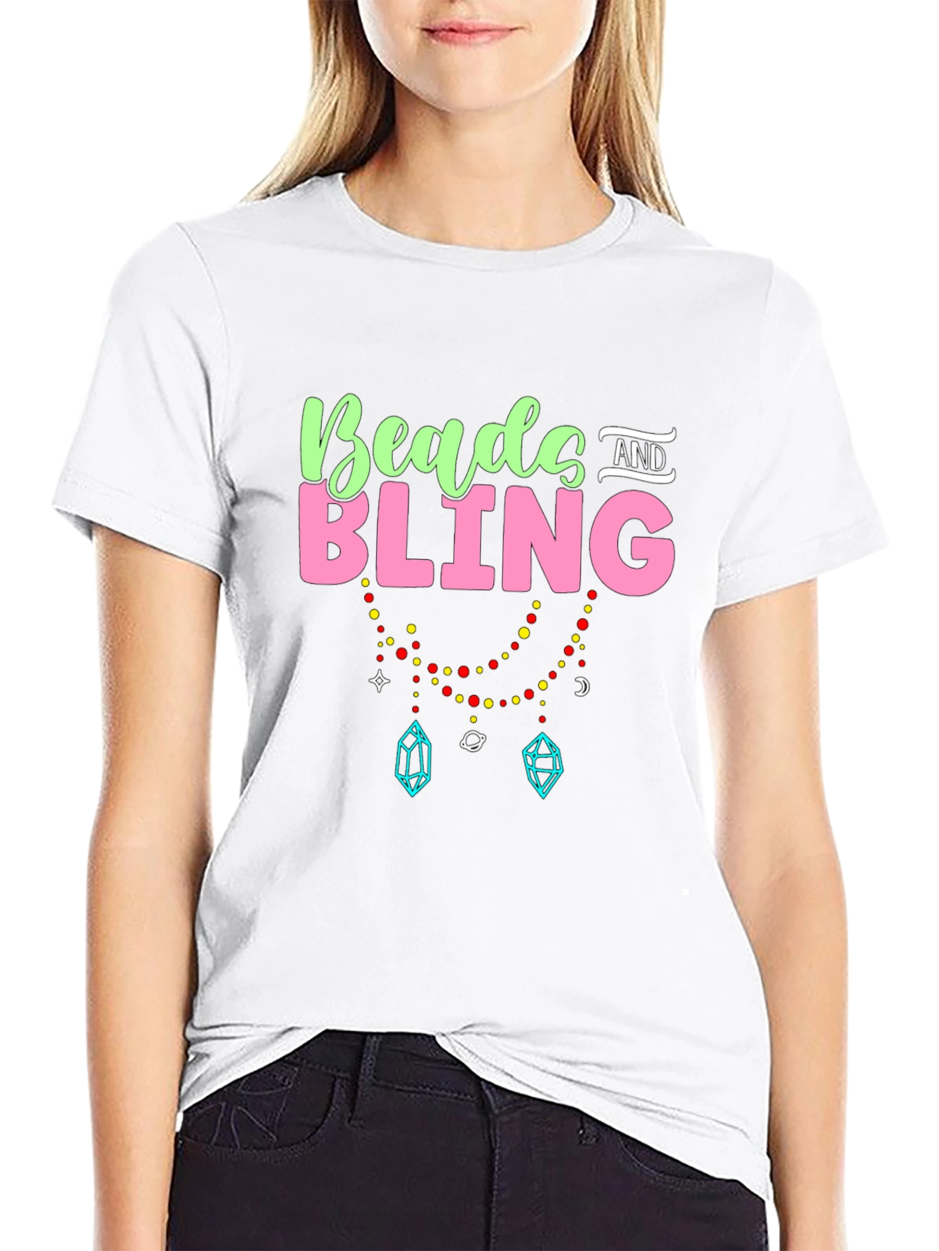 Beads and Bling Black T-Shirt