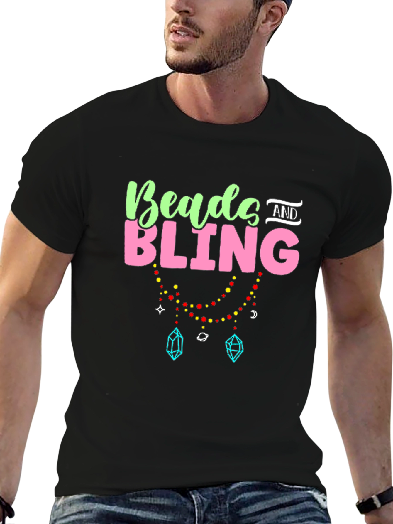 Beads and Bling Black T-Shirt