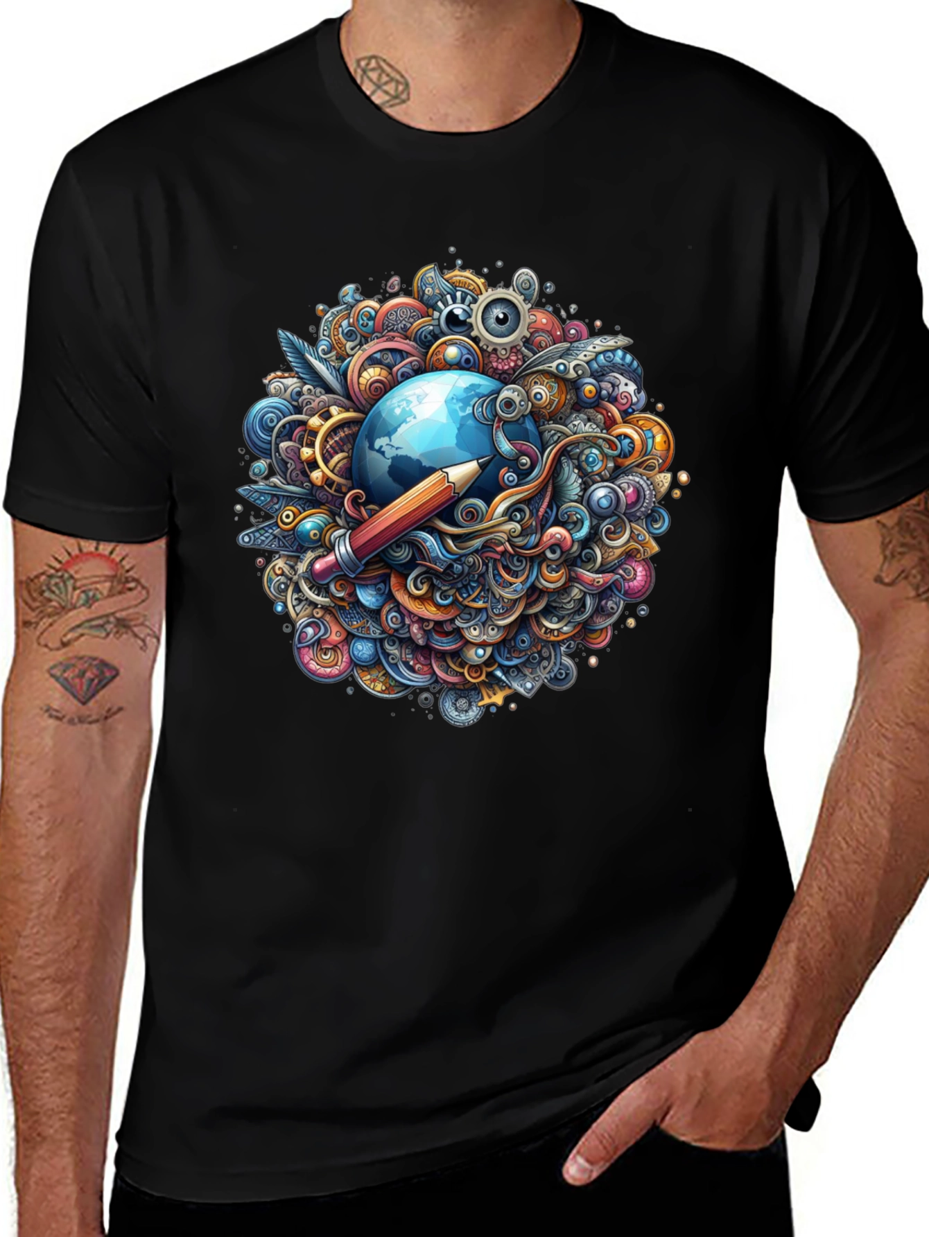 Creative World Black T-Shirt