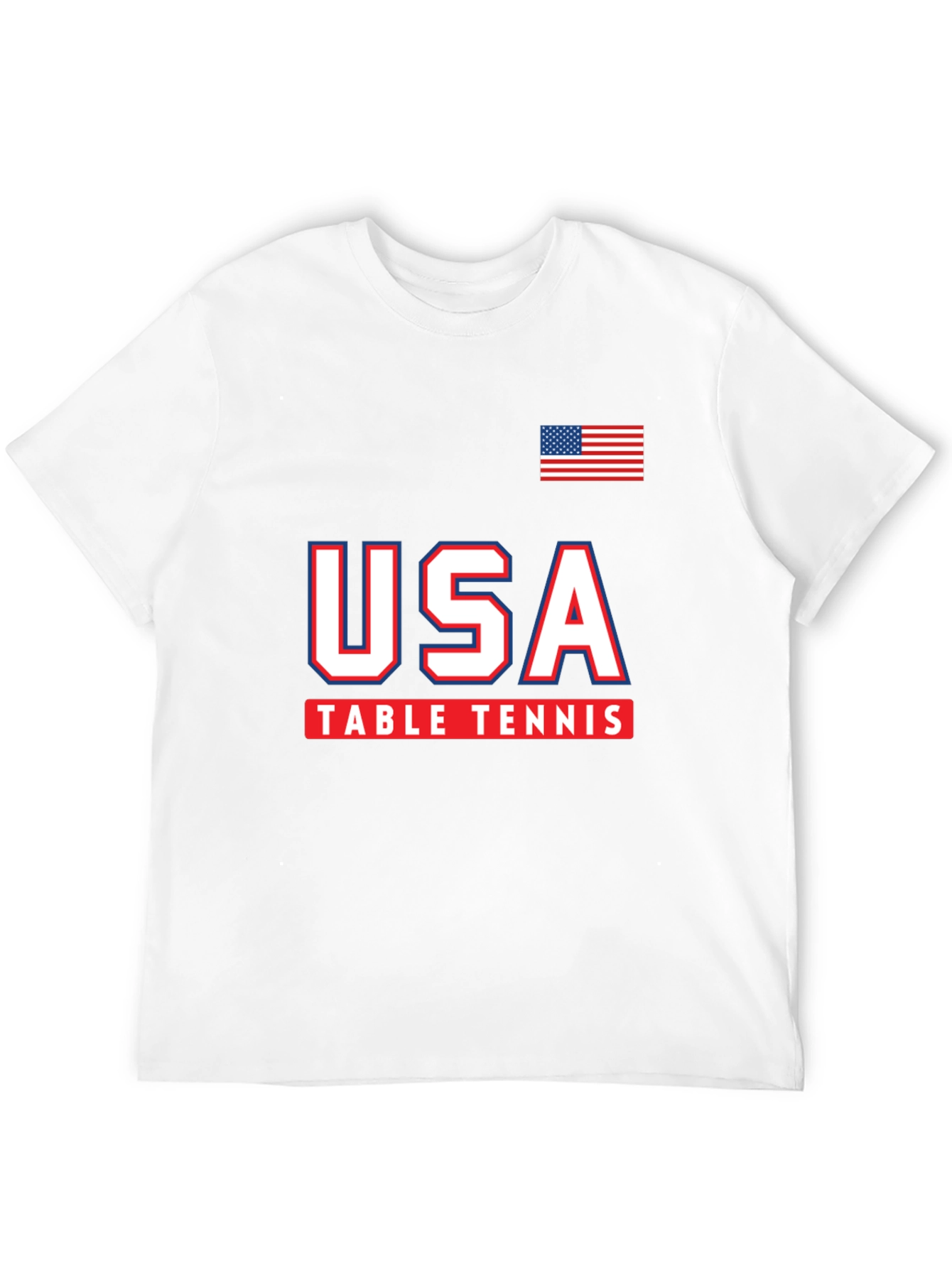 USA Table Tennis T-Shirt - Patriotic Graphic Tee