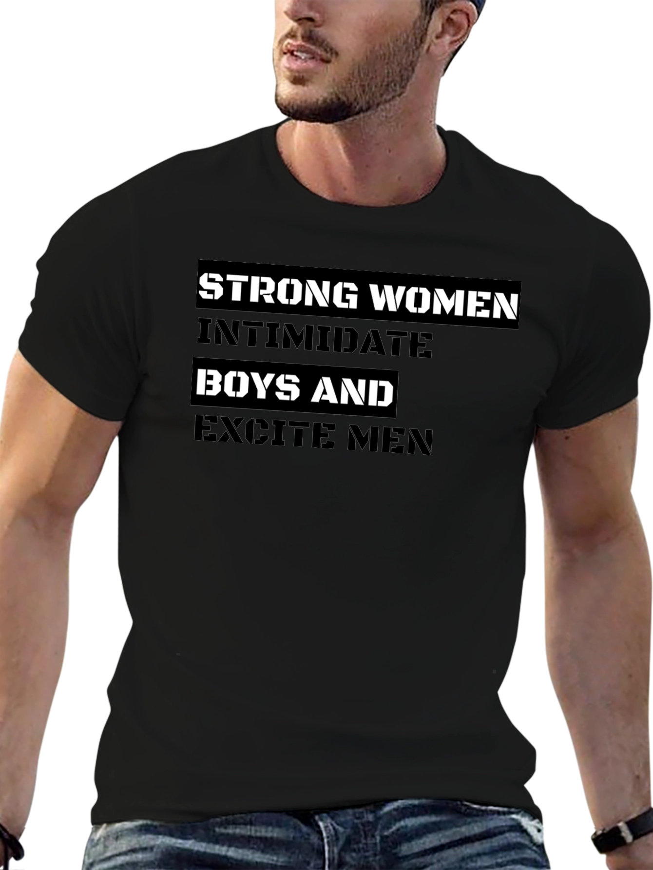 Strong Women Graphic Tee - Black T-Shirt