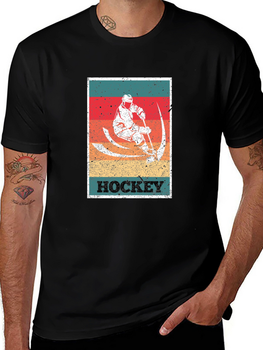 Vintage Hockey Player Graphic Tee