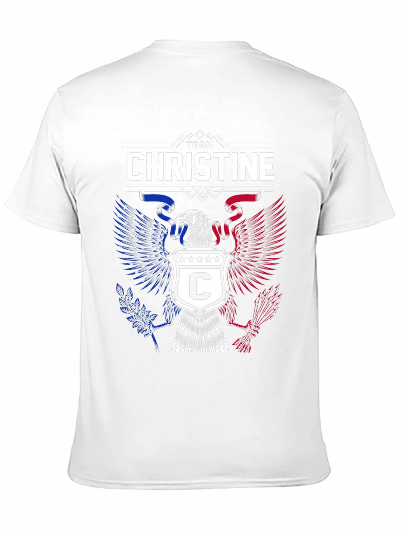 Team Christine Eagle Graphic Tee - Patriotic Design