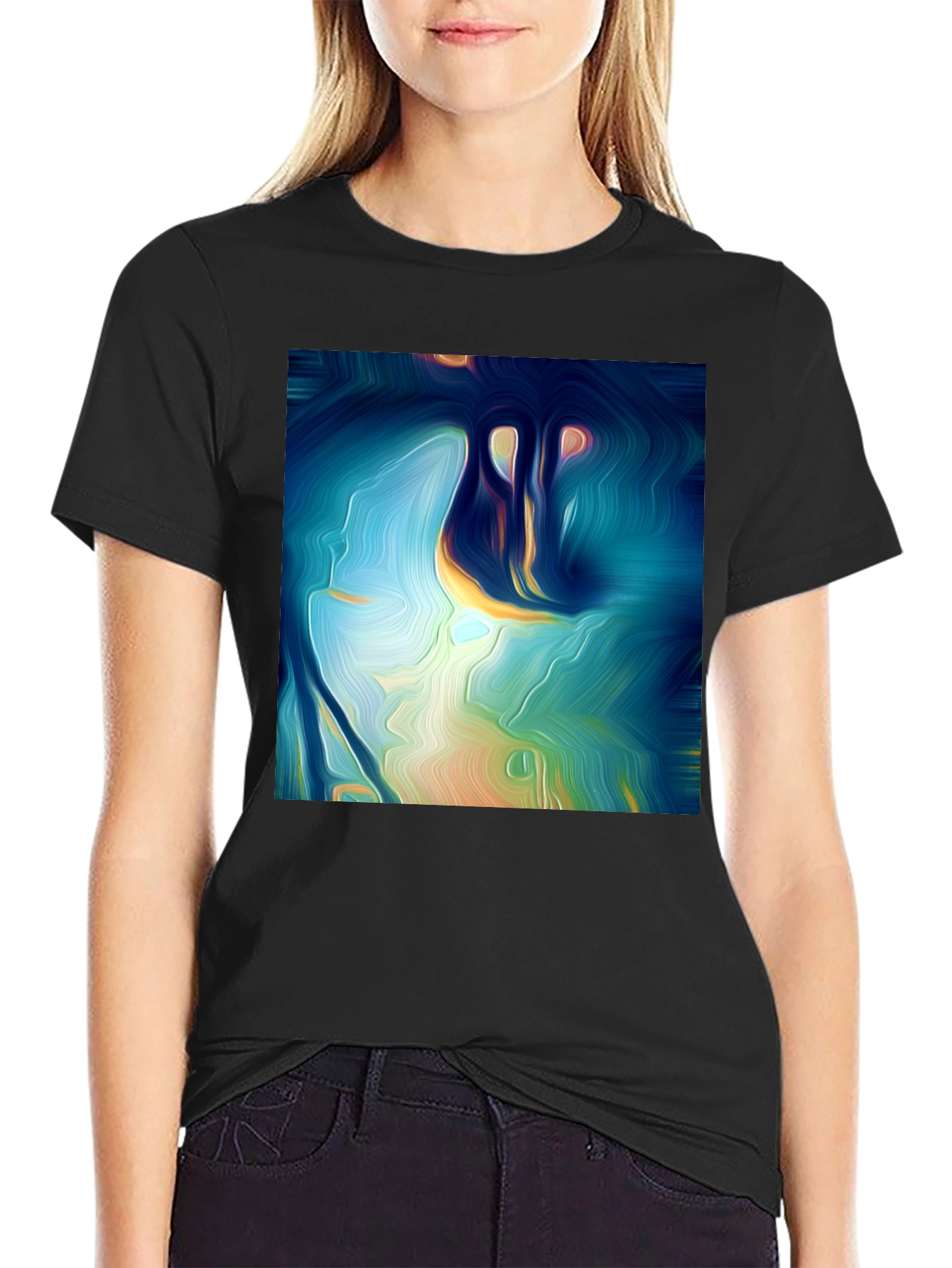 Abstract Art Tee: Vivid Design Soft Cotton Classic Fit