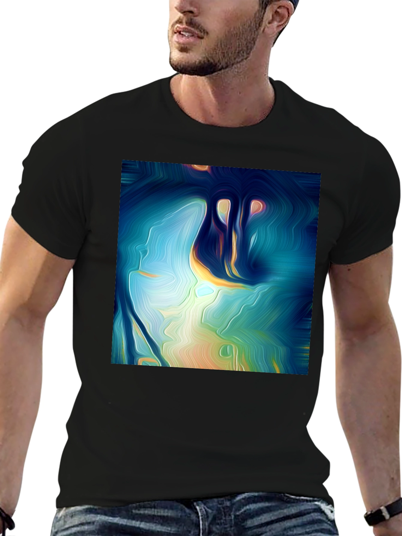 Abstract Art Tee: Vivid Design Soft Cotton Classic Fit