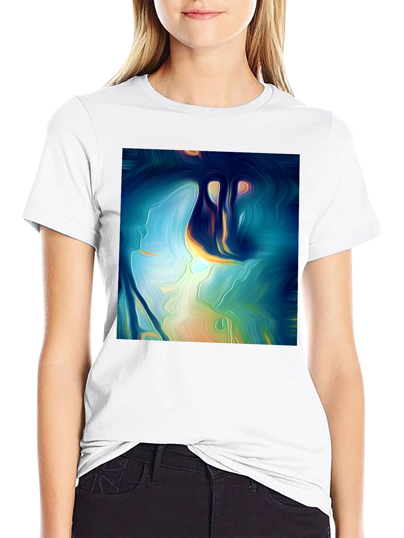 Abstract Art Tee: Vivid Design Soft Cotton Classic Fit