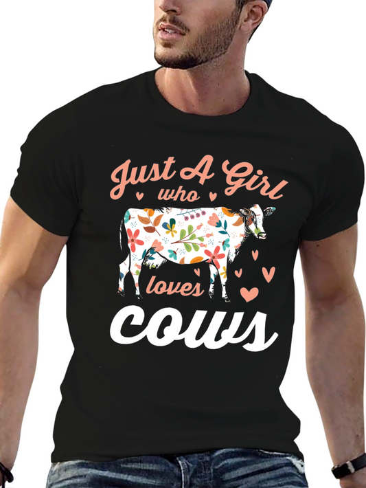 Just A Girl Who Loves Cows Graphic Tee