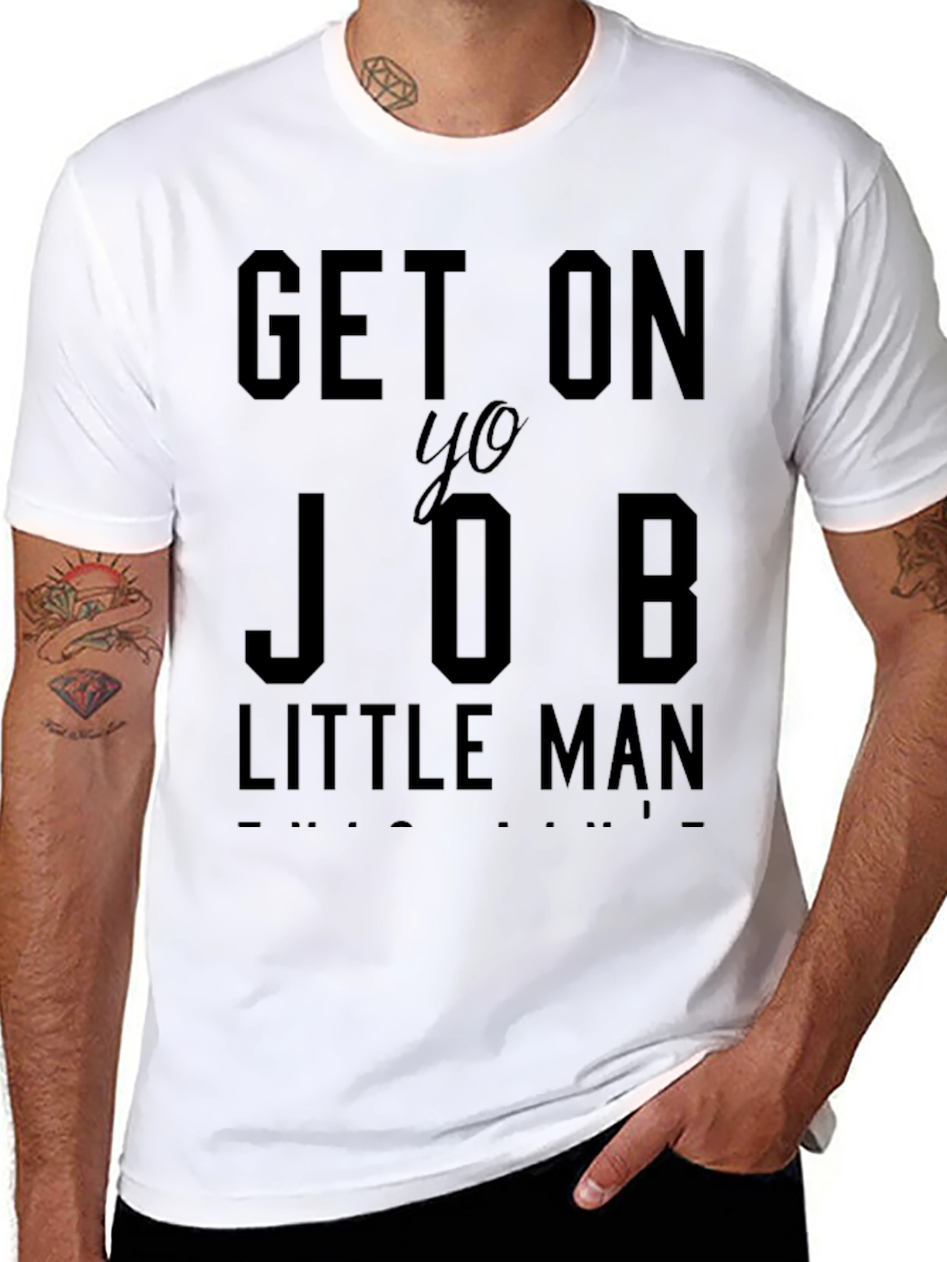 Get On Yo Job Little Man Graphic T-Shirt
