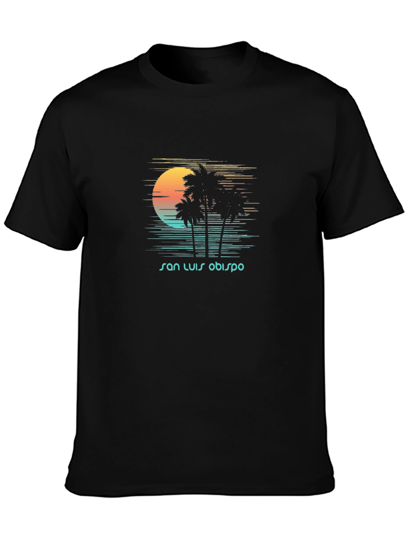San Luis Obispo Palm Tree Sunset Graphic Tee