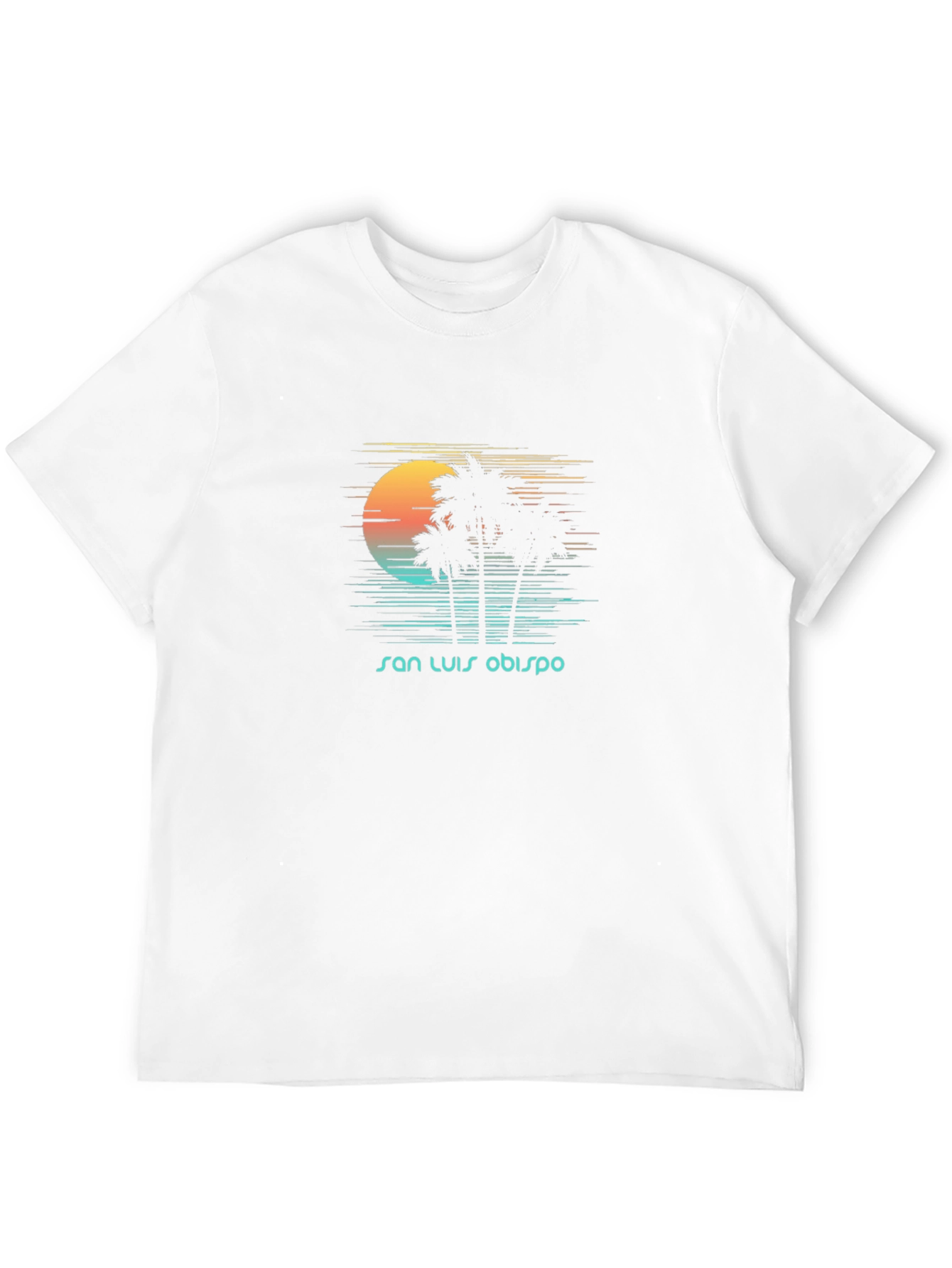 San Luis Obispo Palm Tree Sunset Graphic Tee