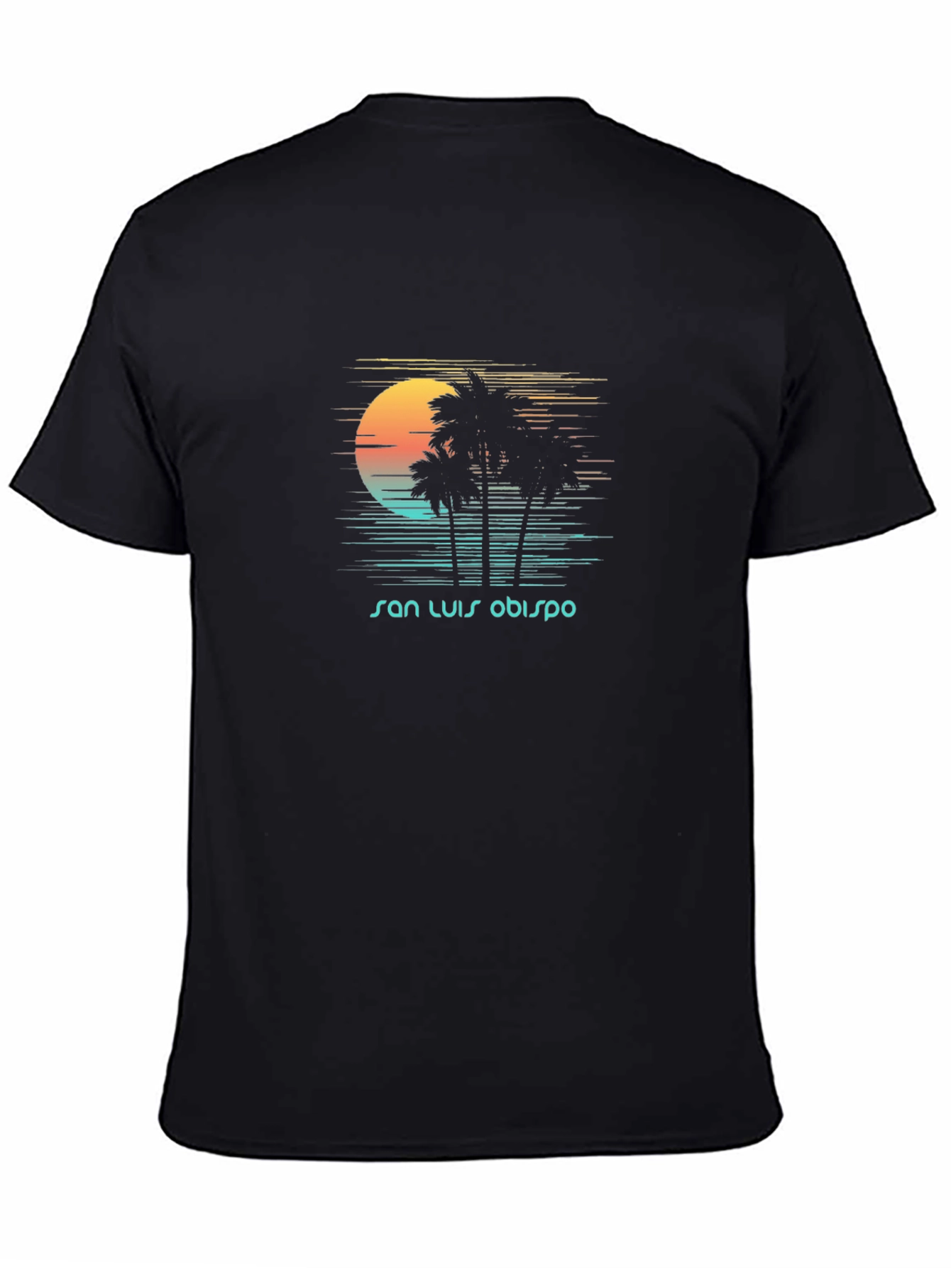 San Luis Obispo Palm Tree Sunset Graphic Tee
