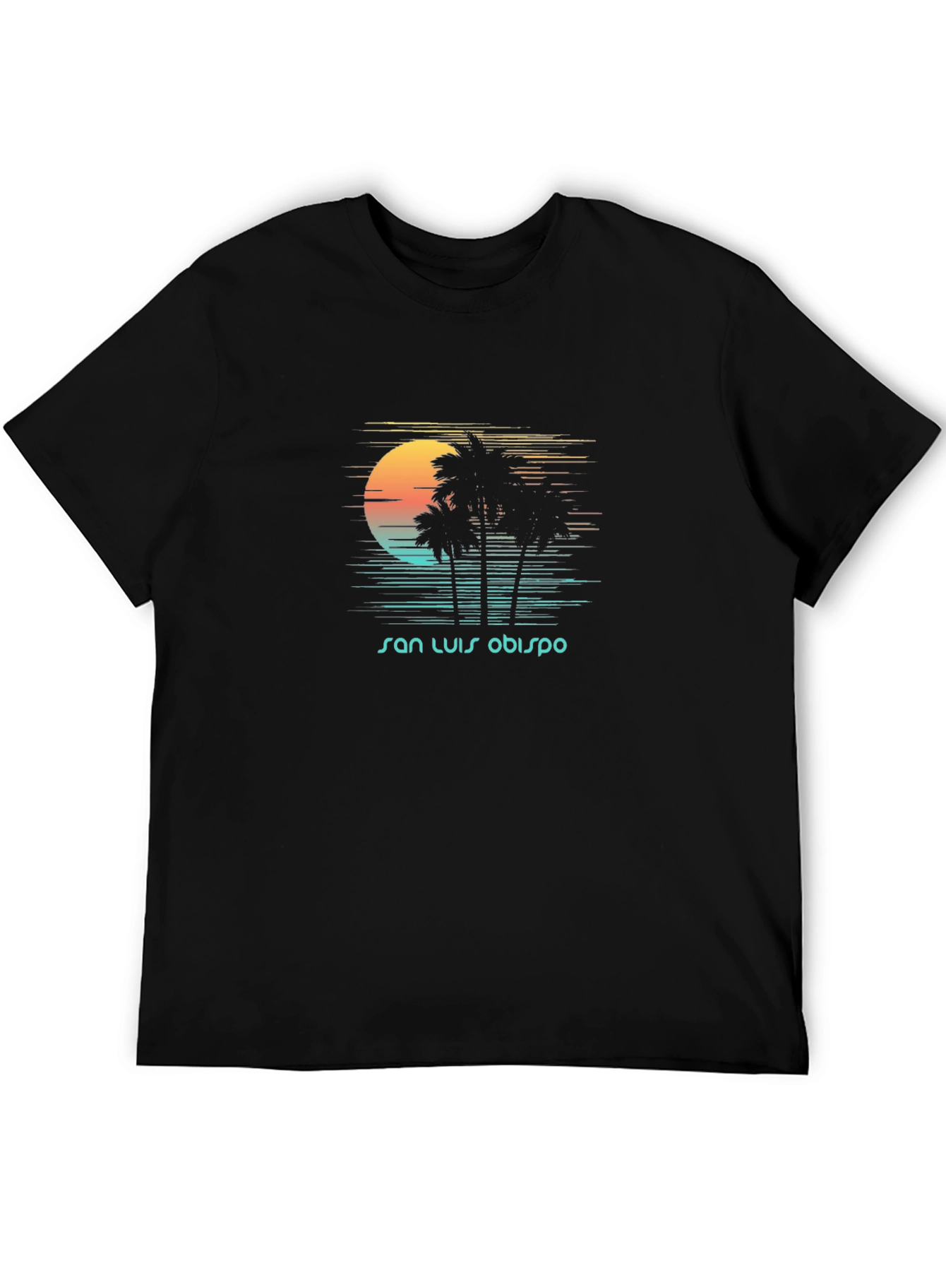 San Luis Obispo Palm Tree Sunset Graphic Tee