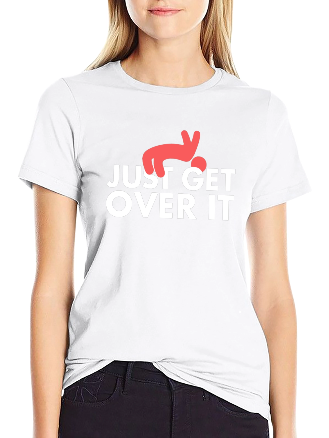 Just Get Over It Graphic T-Shirt Black