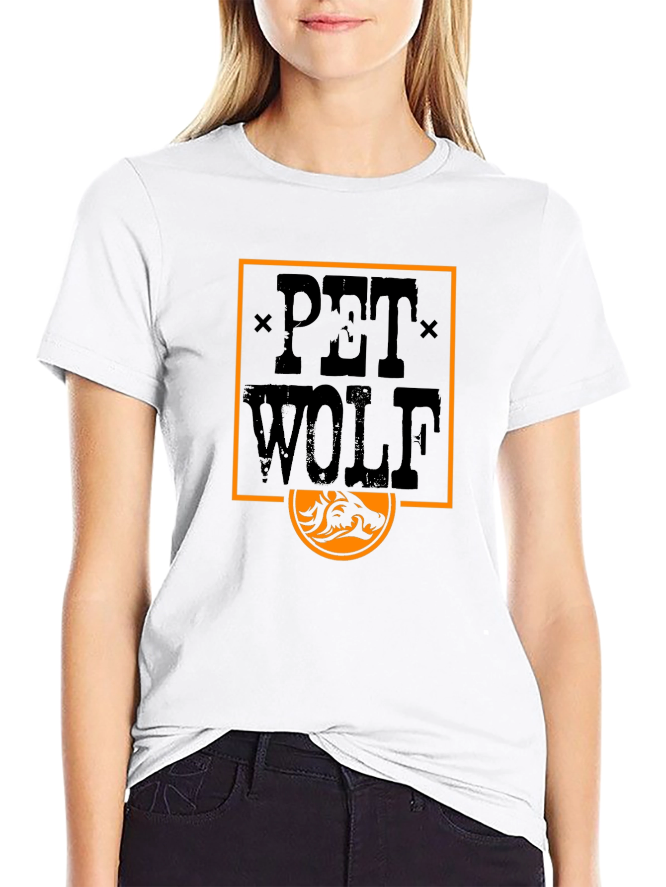Pet Wolf Graphic Tee - Black T-Shirt
