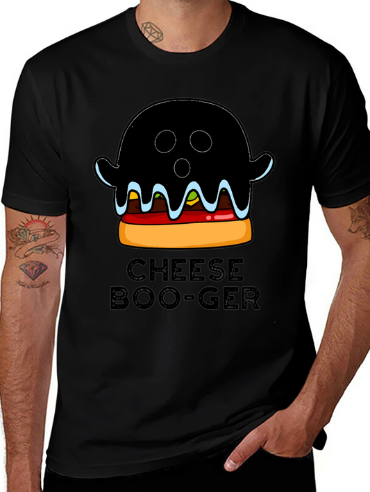 Cheese Boo-Ger Funny Halloween Ghost Burger T-Shirt