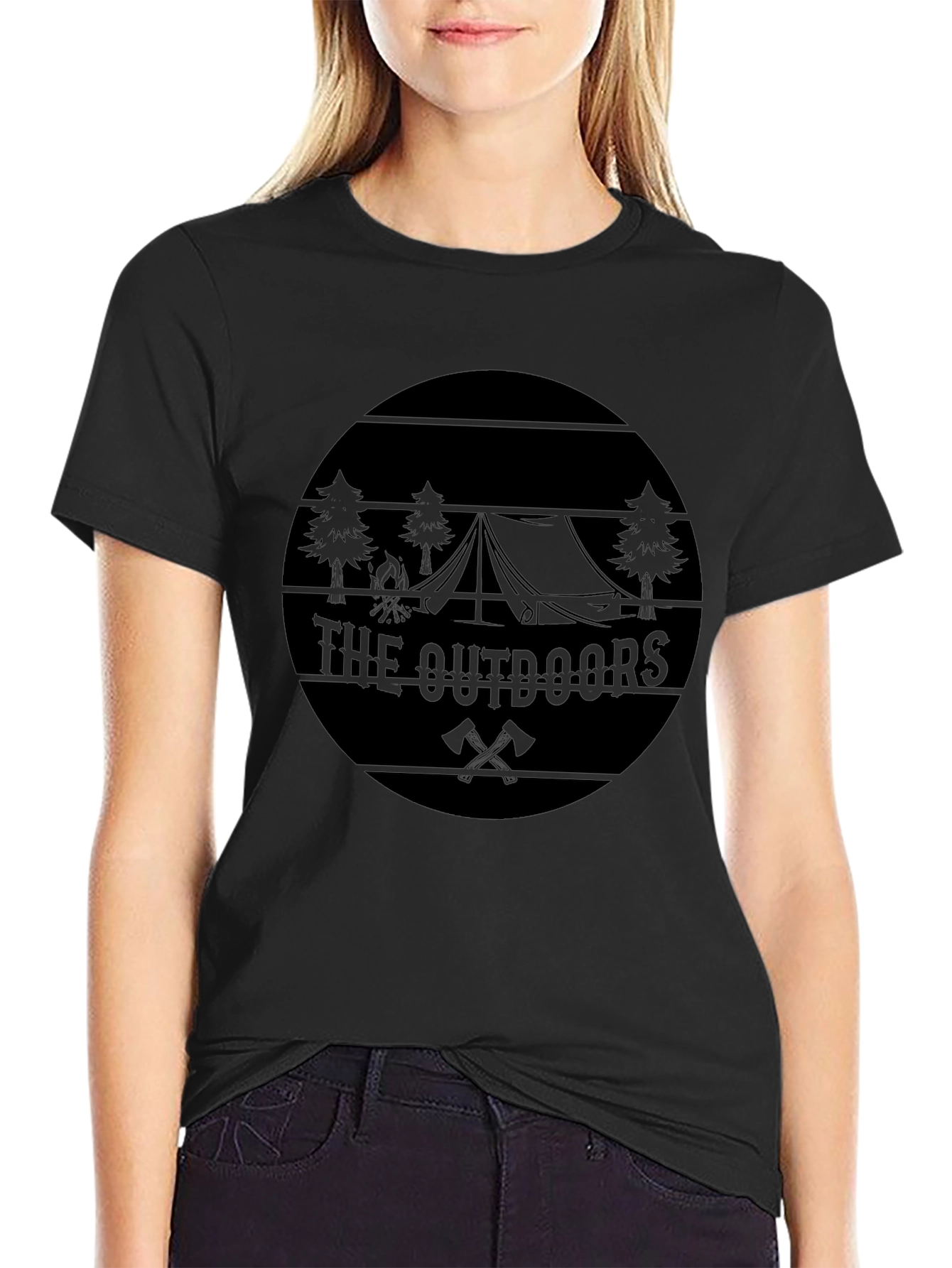 The Outdoors Graphic Black T-Shirt