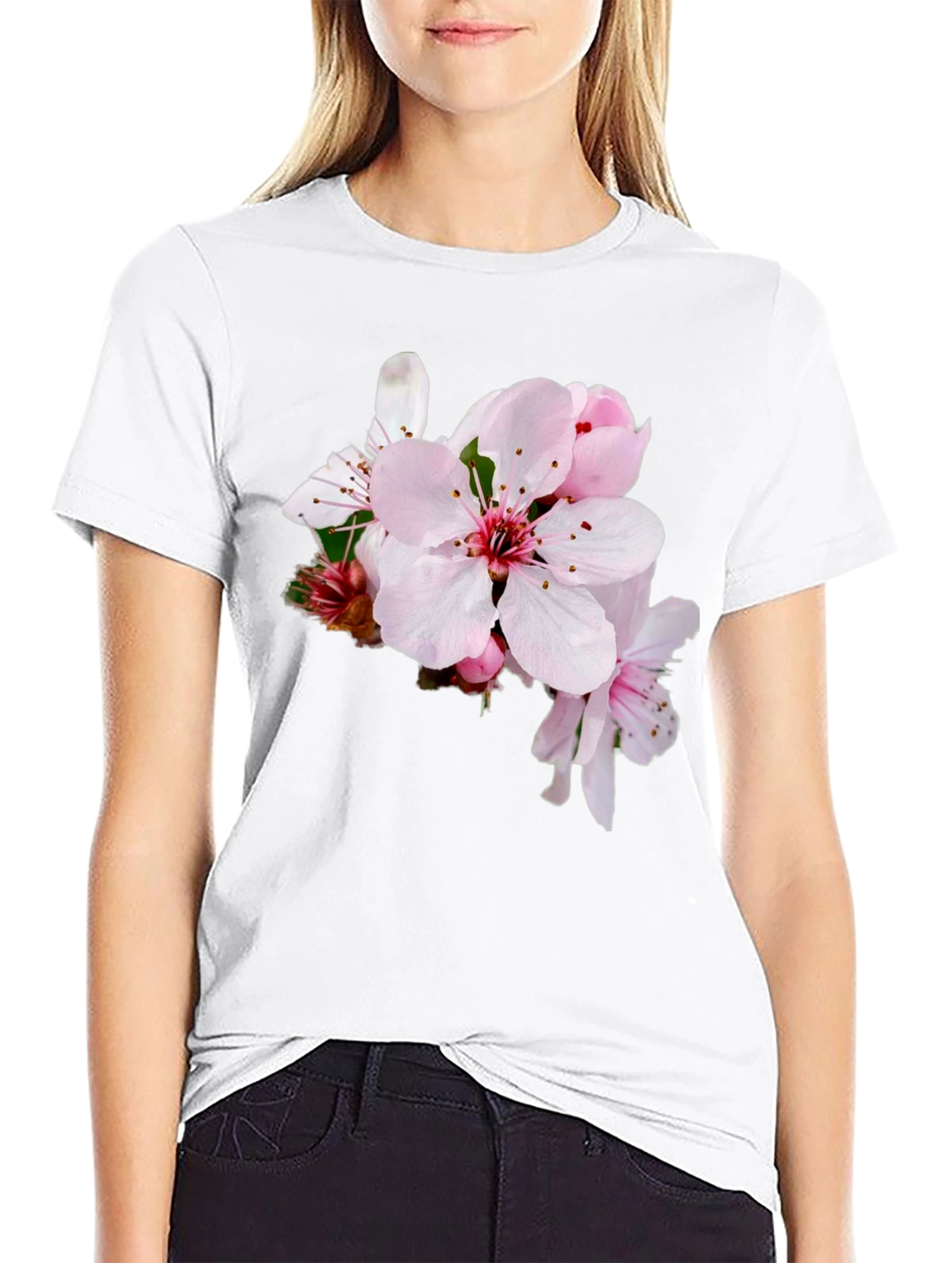Floral Print T-Shirt - Casual Style