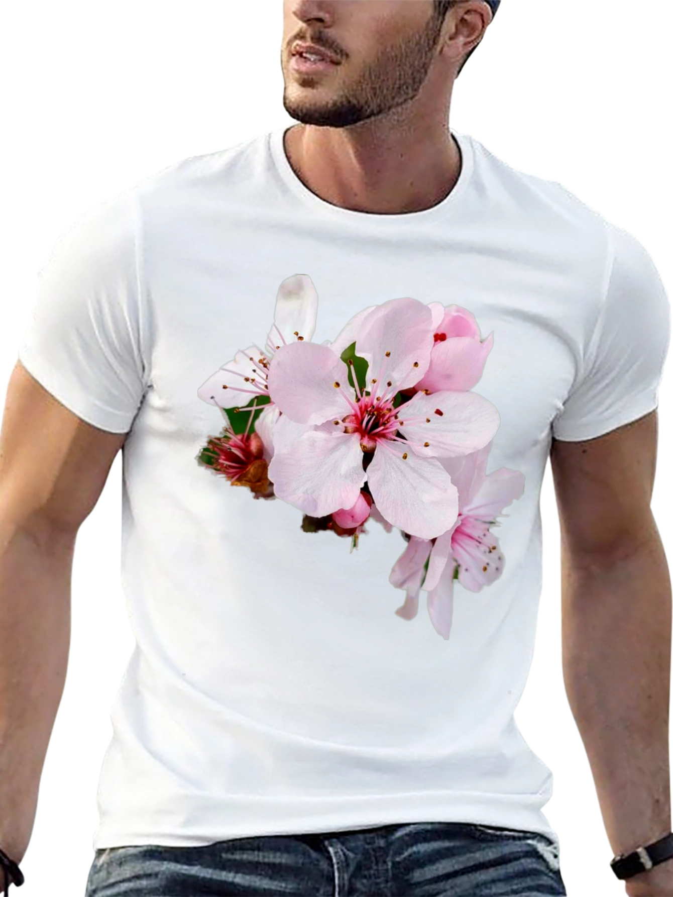Floral Print T-Shirt - Casual Style