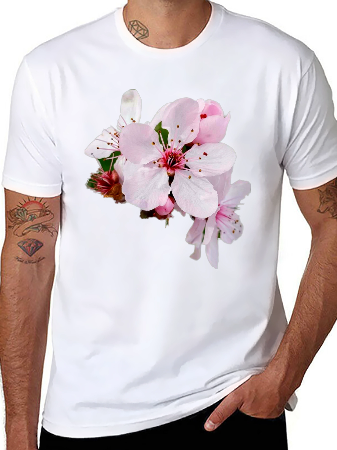 Floral Print T-Shirt - Casual Style
