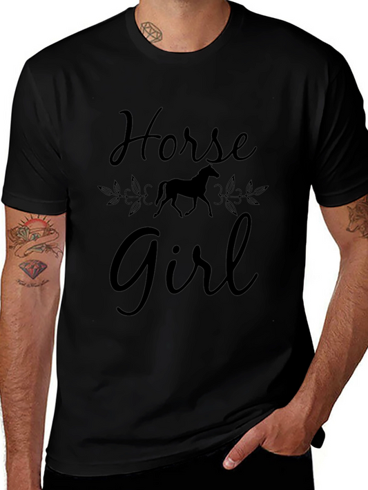 Horse Girl Black T-Shirt