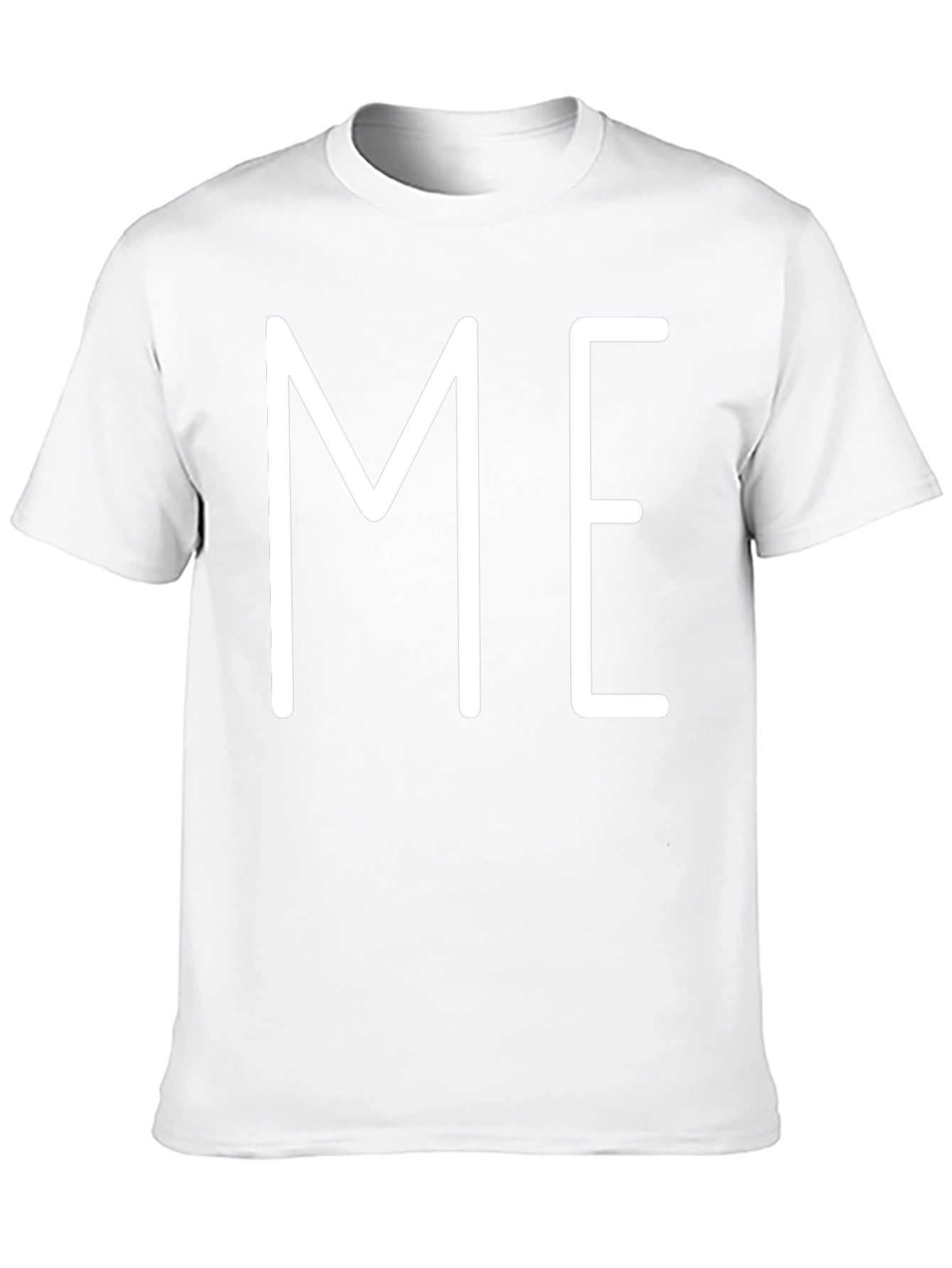 Minimalist ME Graphic Print Black T-Shirt