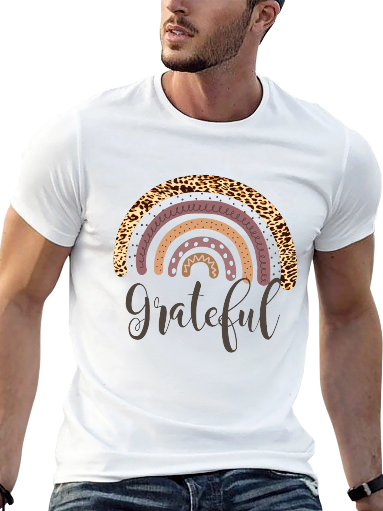 Grateful Rainbow Graphic T-Shirt