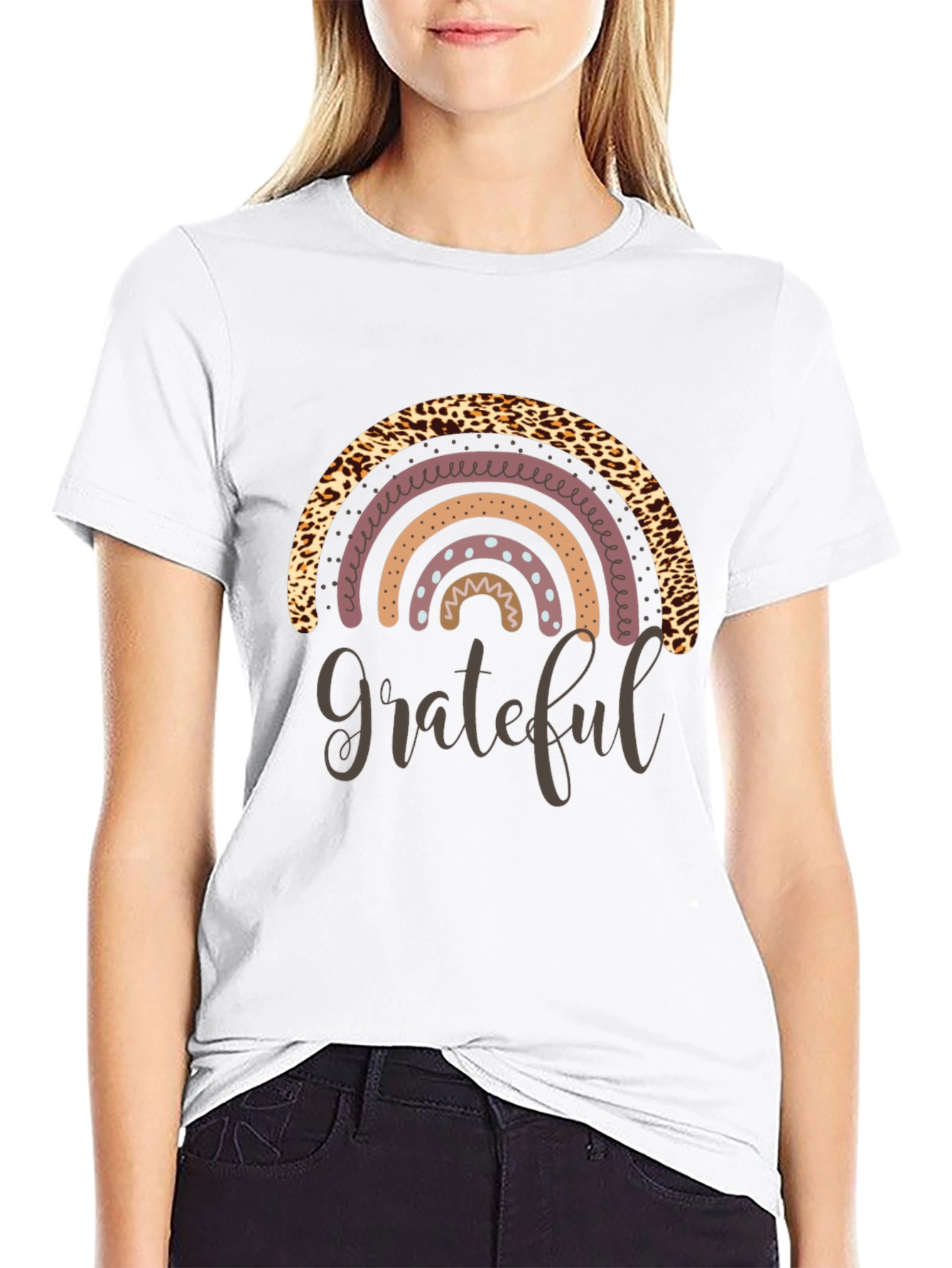 Grateful Rainbow Graphic T-Shirt