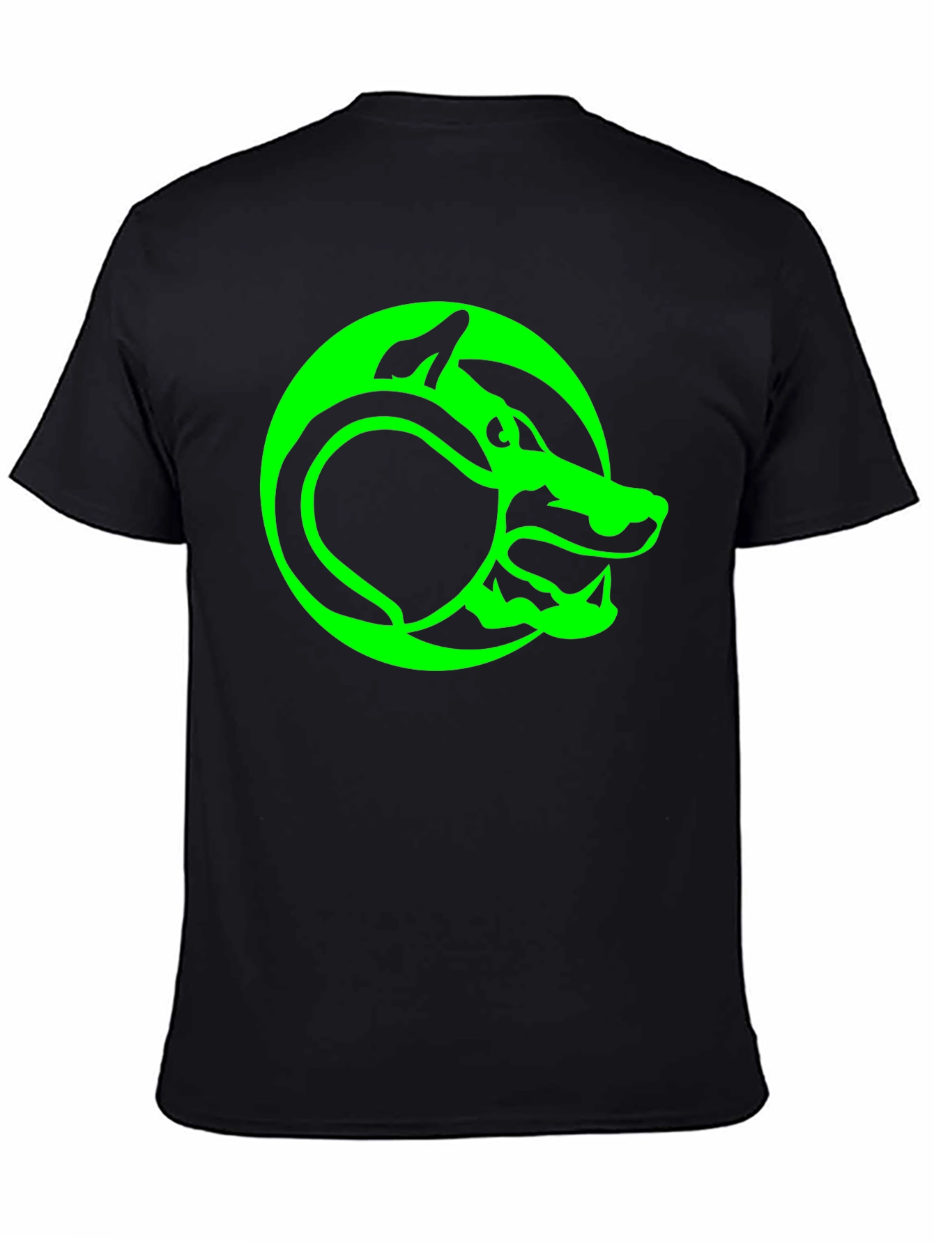 Green Serpent T-Shirt - Black Graphic Tee
