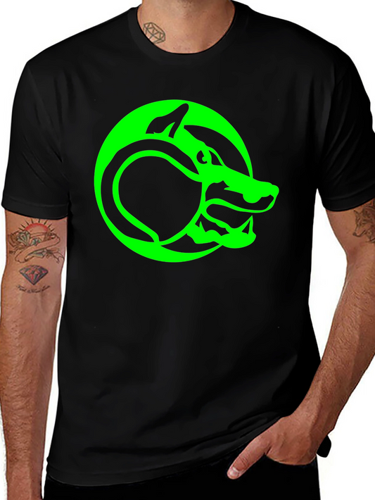 Green Serpent T-Shirt - Black Graphic Tee