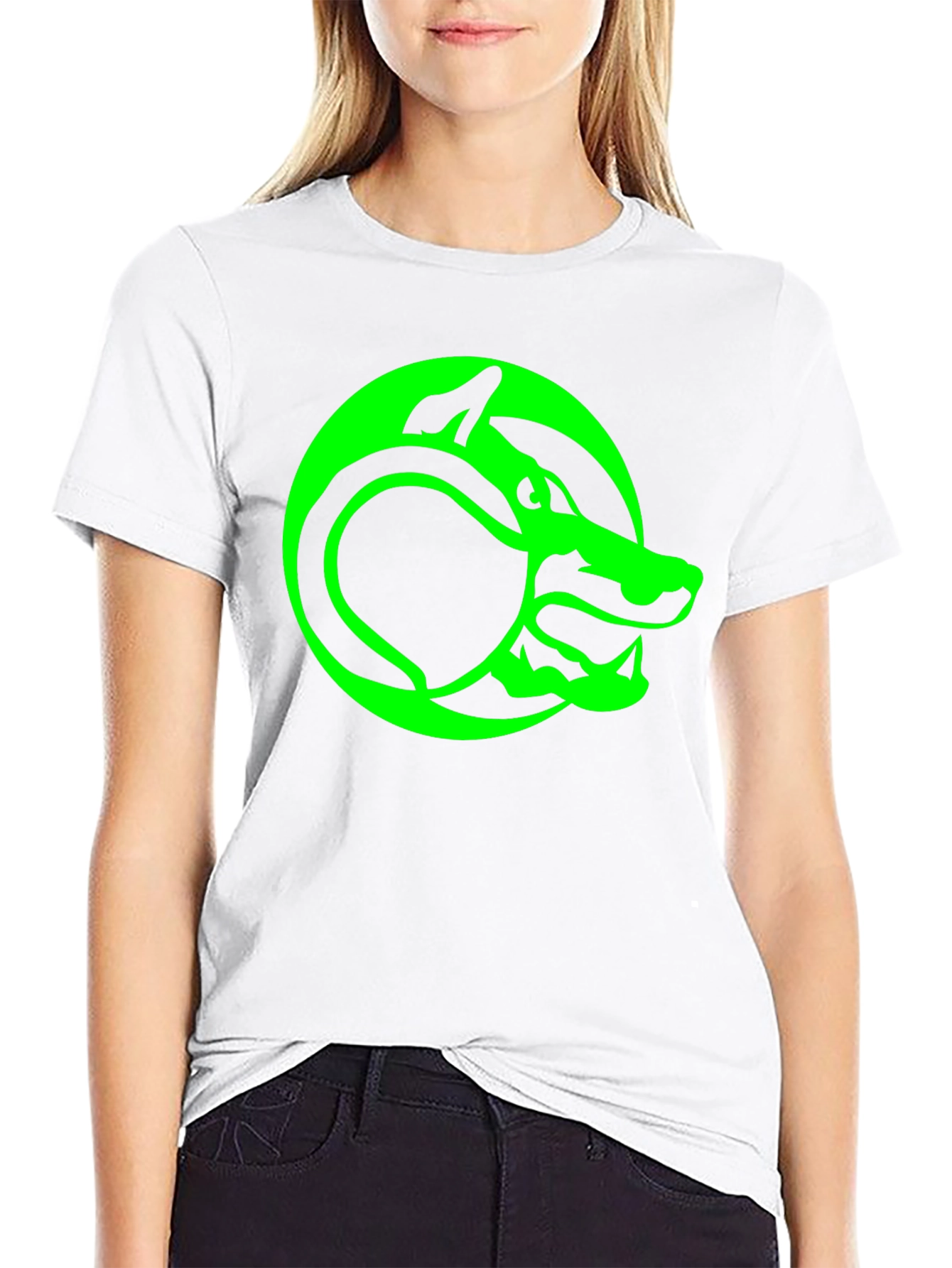 Green Serpent T-Shirt - Black Graphic Tee