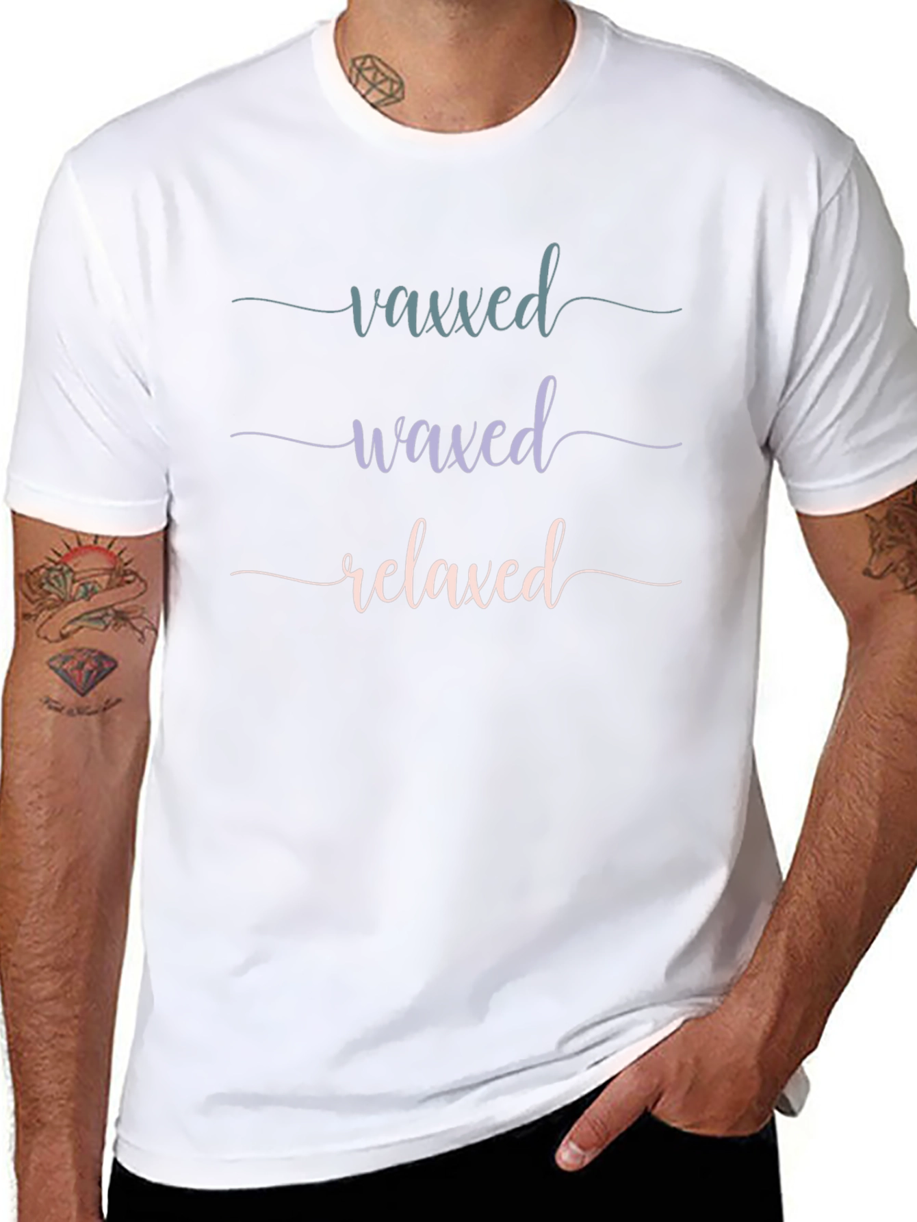Vaxxed Waxed Relaxed Graphic T-Shirt