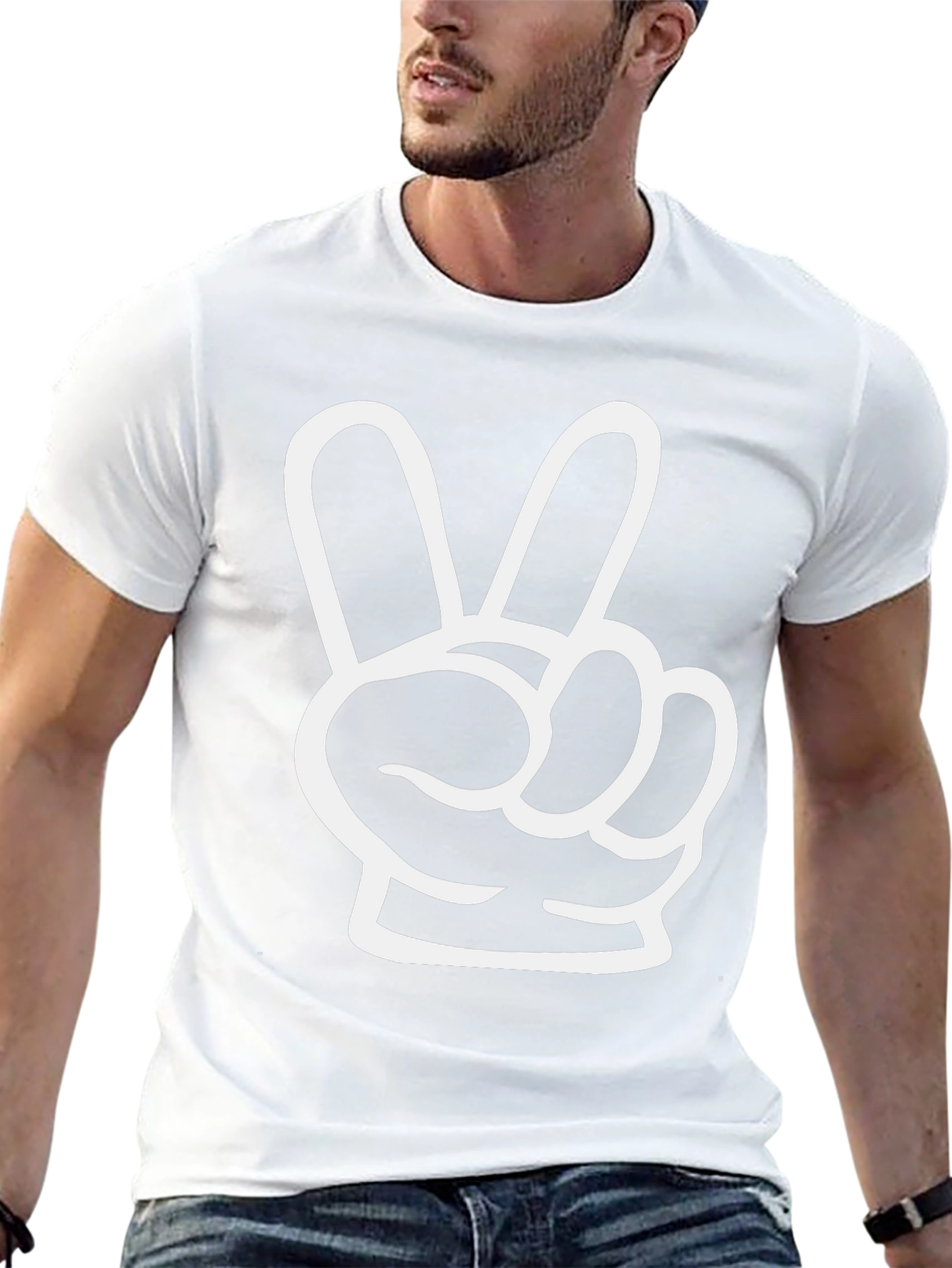 Peace Out Tee: Black Graphic T-Shirt