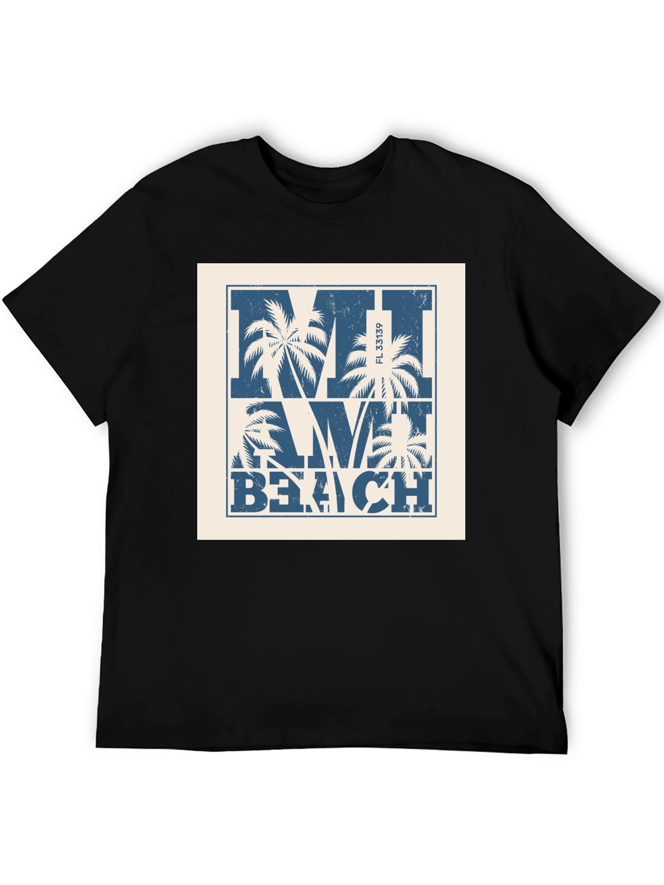 Miami Beach Palm Tree Graphic T-Shirt