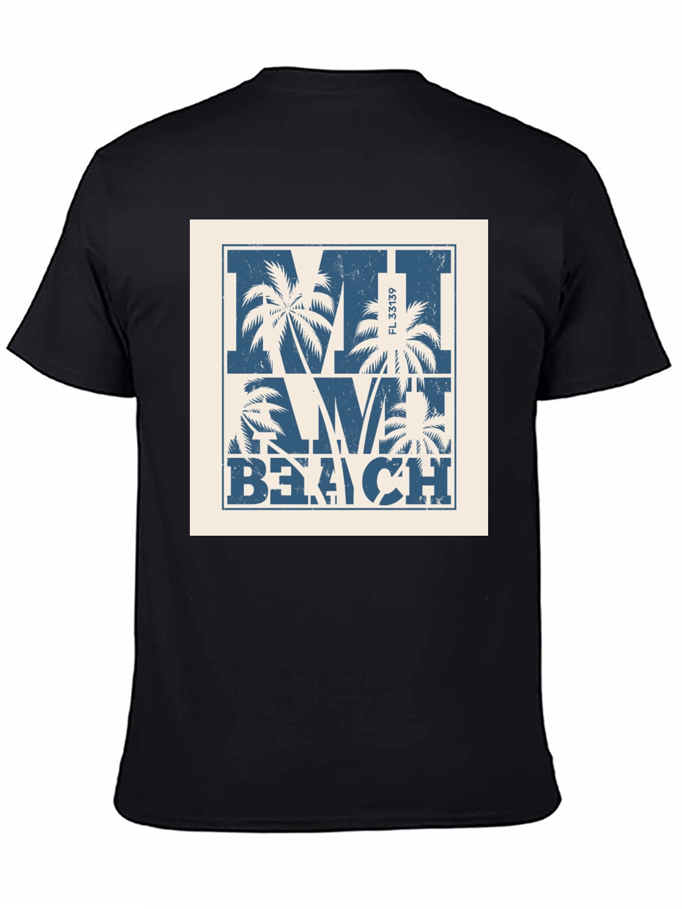 Miami Beach Palm Tree Graphic T-Shirt