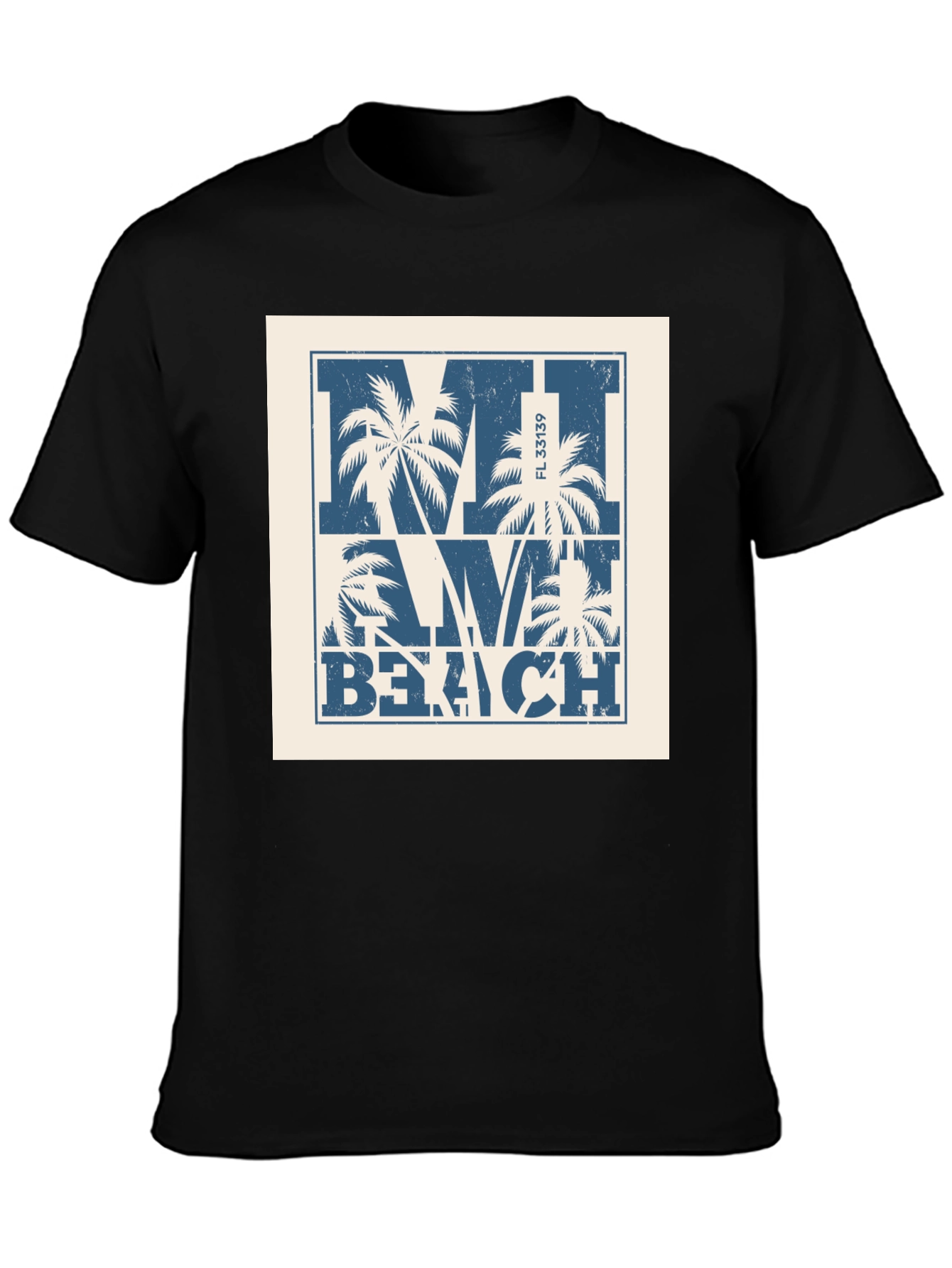 Miami Beach Palm Tree Graphic T-Shirt