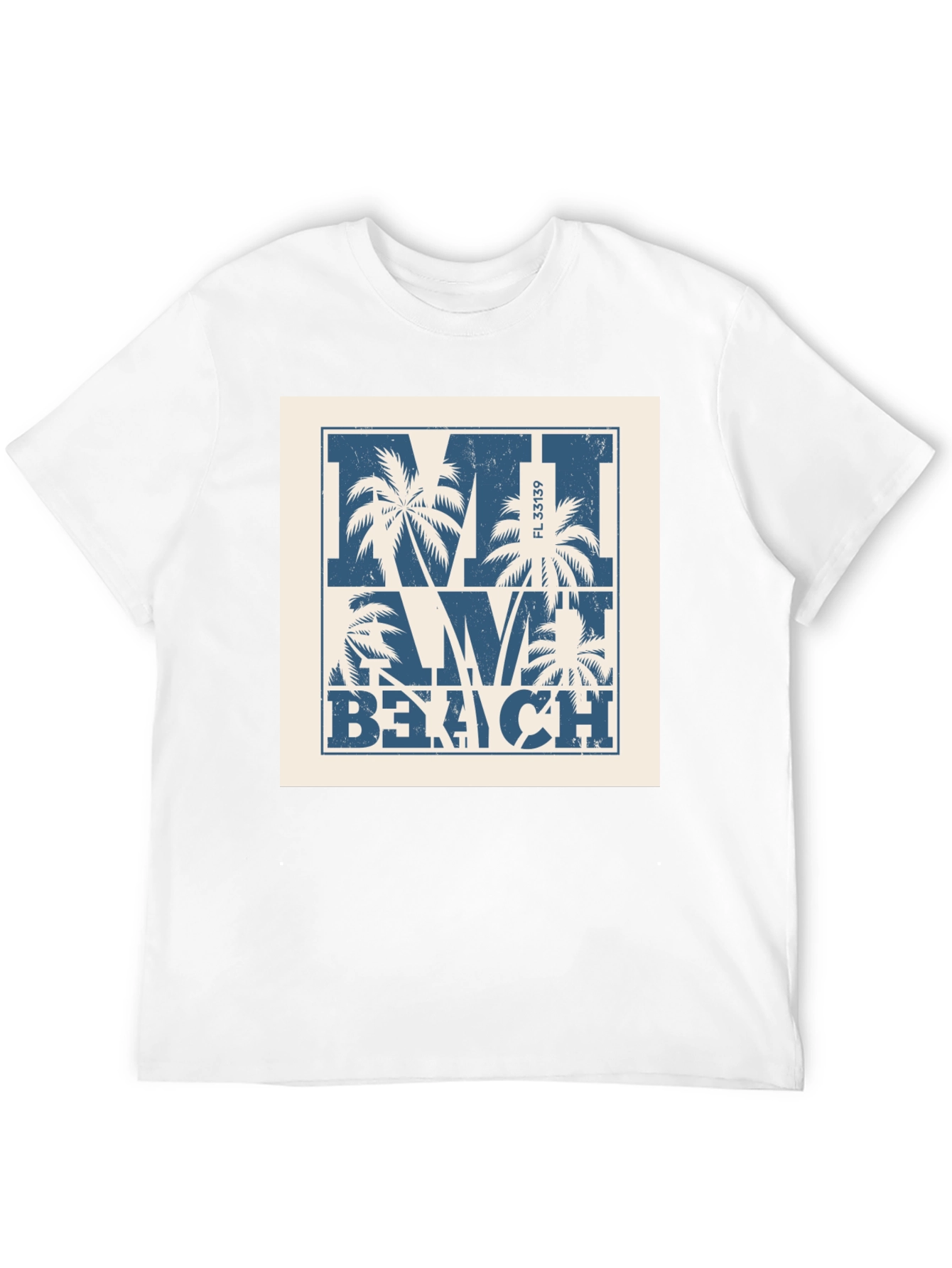 Miami Beach Palm Tree Graphic T-Shirt