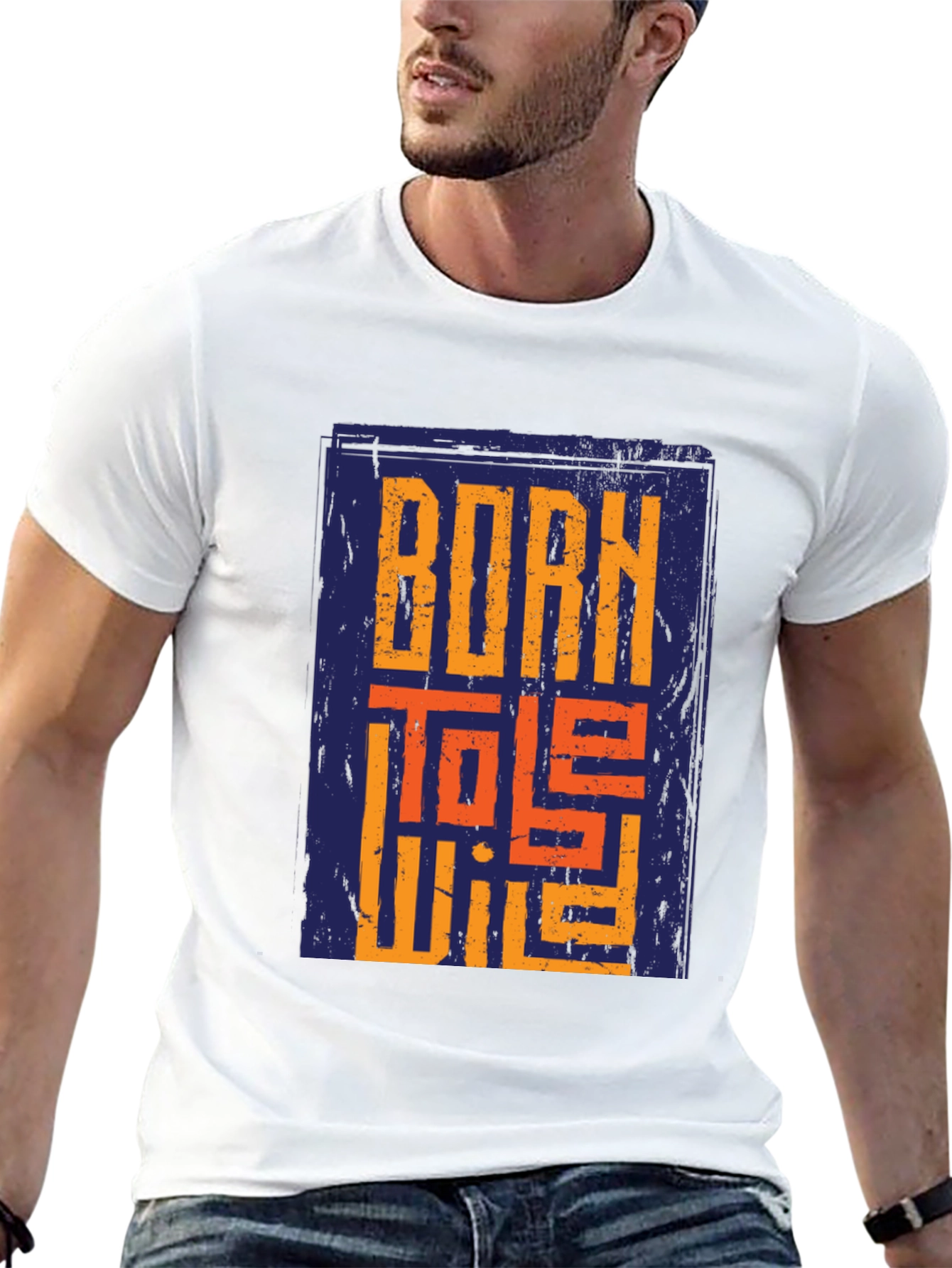 Born To Be Wild Graphic Print Black T-Shirt