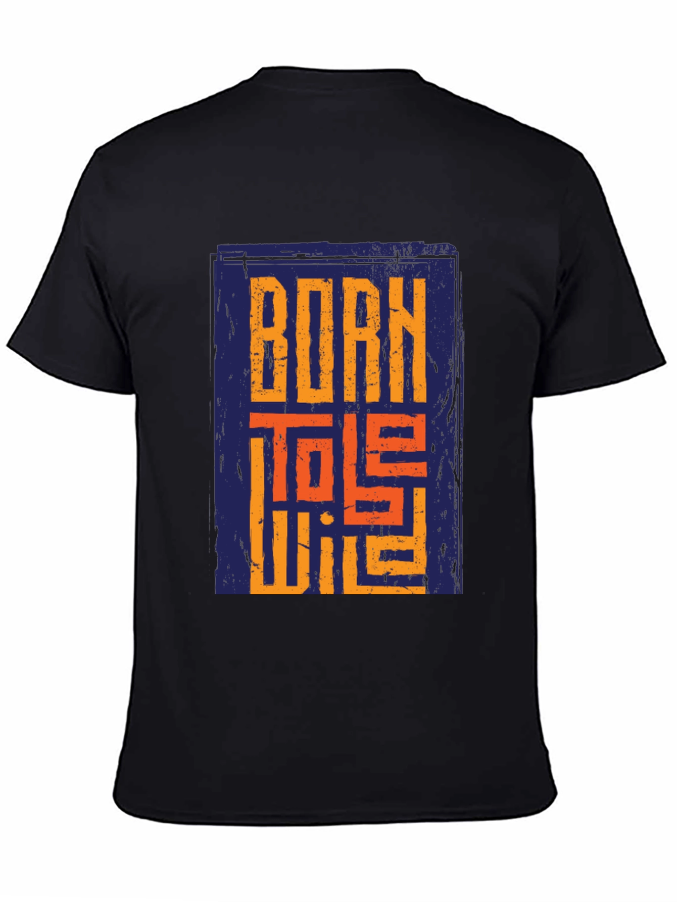 Born To Be Wild Graphic Print Black T-Shirt