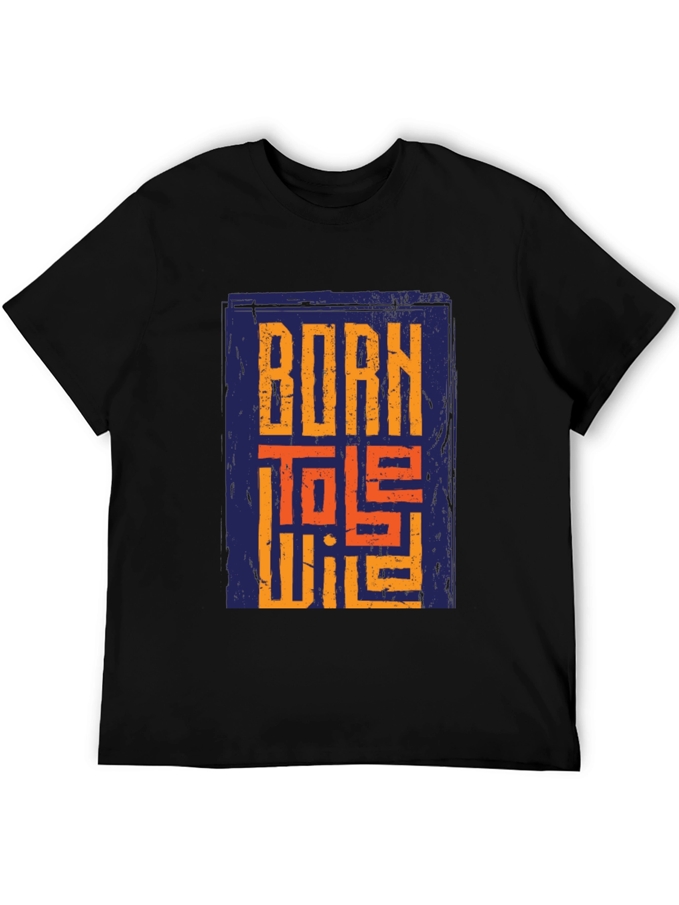 Born To Be Wild Graphic Print Black T-Shirt