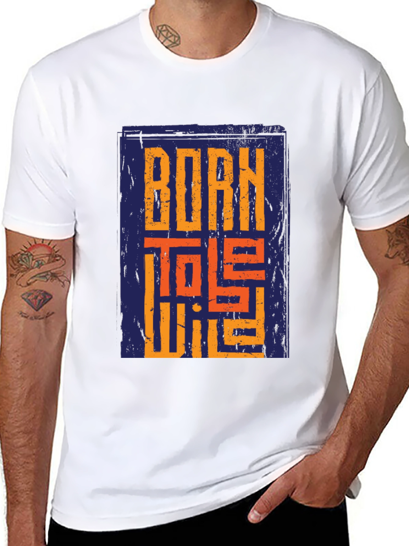 Born To Be Wild Graphic Print Black T-Shirt